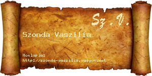 Szonda Vaszilia névjegykártya